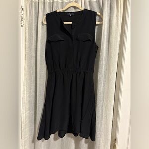 Black Sleeveless Madewell Silk Dress Size M